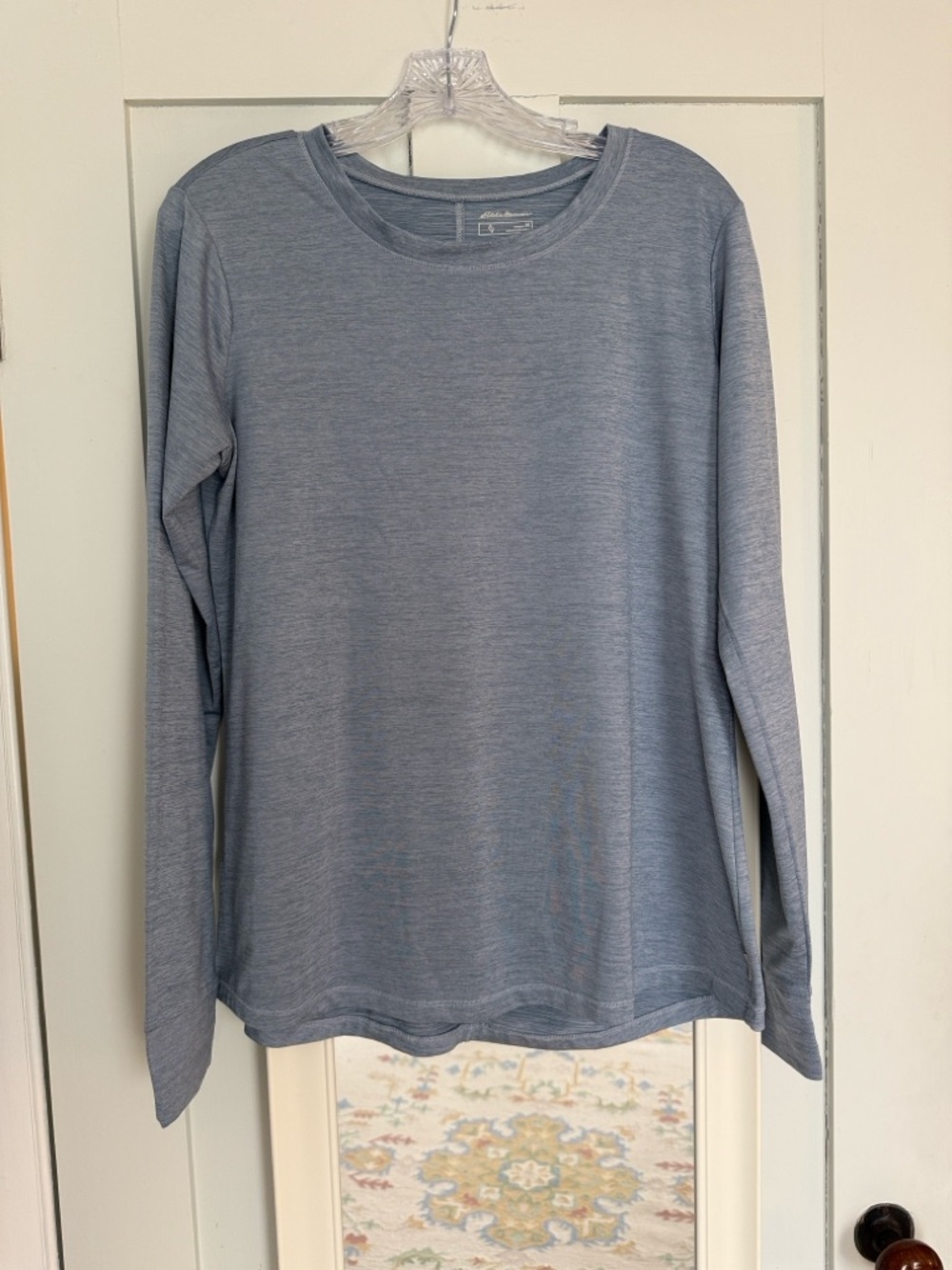 Eddie Bauer Light Blue Long Sleeve Crew Neck Top